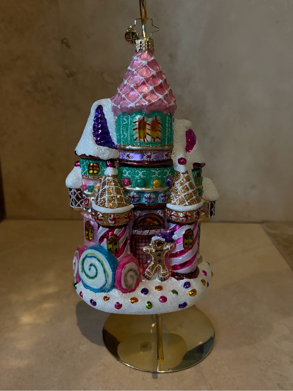 Christopher Radko Holiday Candy Castle Ornament - Pink & Multicolor